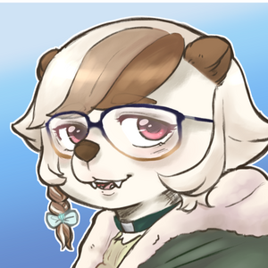 Digital drawing of an anthropromorphic sea otter named Coral